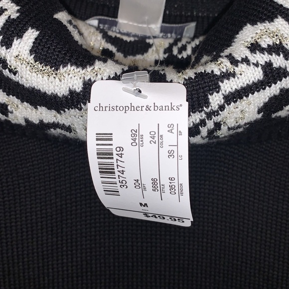 NWT Christoper & Banks Black Pull Over Sweater. Size medium - Picture 2 of 5